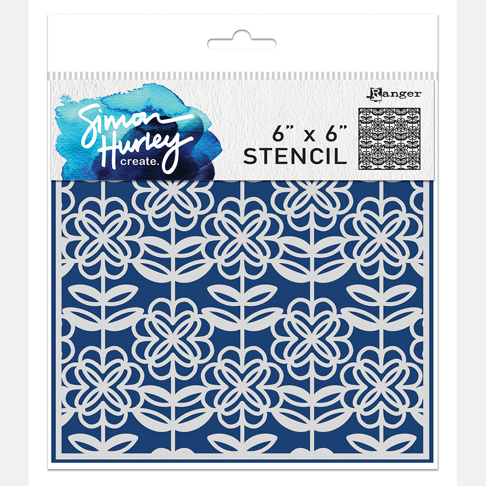 Ranger Simon Hurley Flower Power 6 x 6 Stencil hus75493