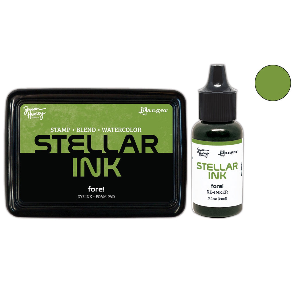Ranger Simon Hurley Fore Stellar Ink Pad And Reinker Bundle