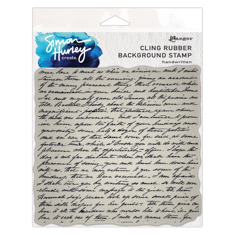Ranger Simon Hurley Handwritten Background Cling Stamp hur85584