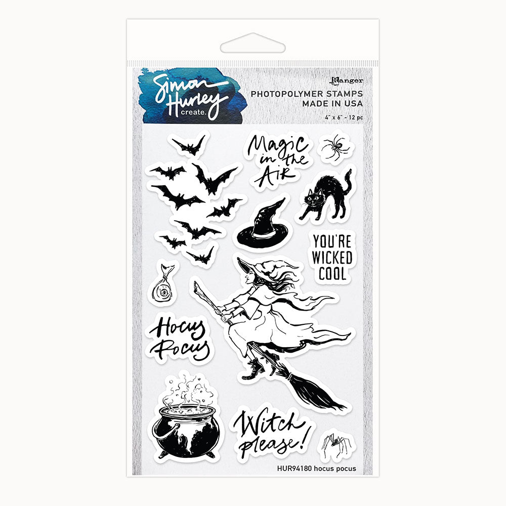 Ranger Simon Hurley Hocus Pocus Clear Stamps And Dies Bundle HUR94180 Stamp Set Alone