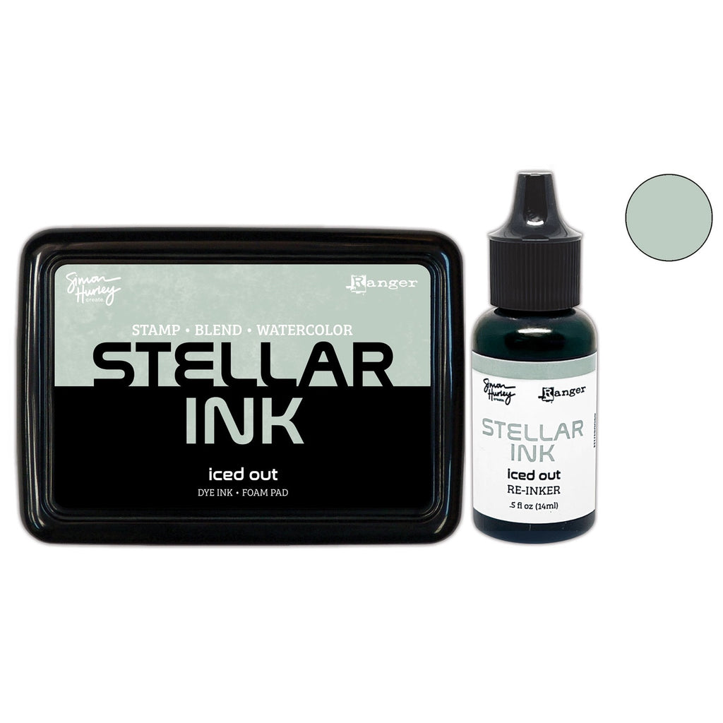 Ranger Simon Hurley Iced Out Stellar Ink Pad And Reinker Bundle
