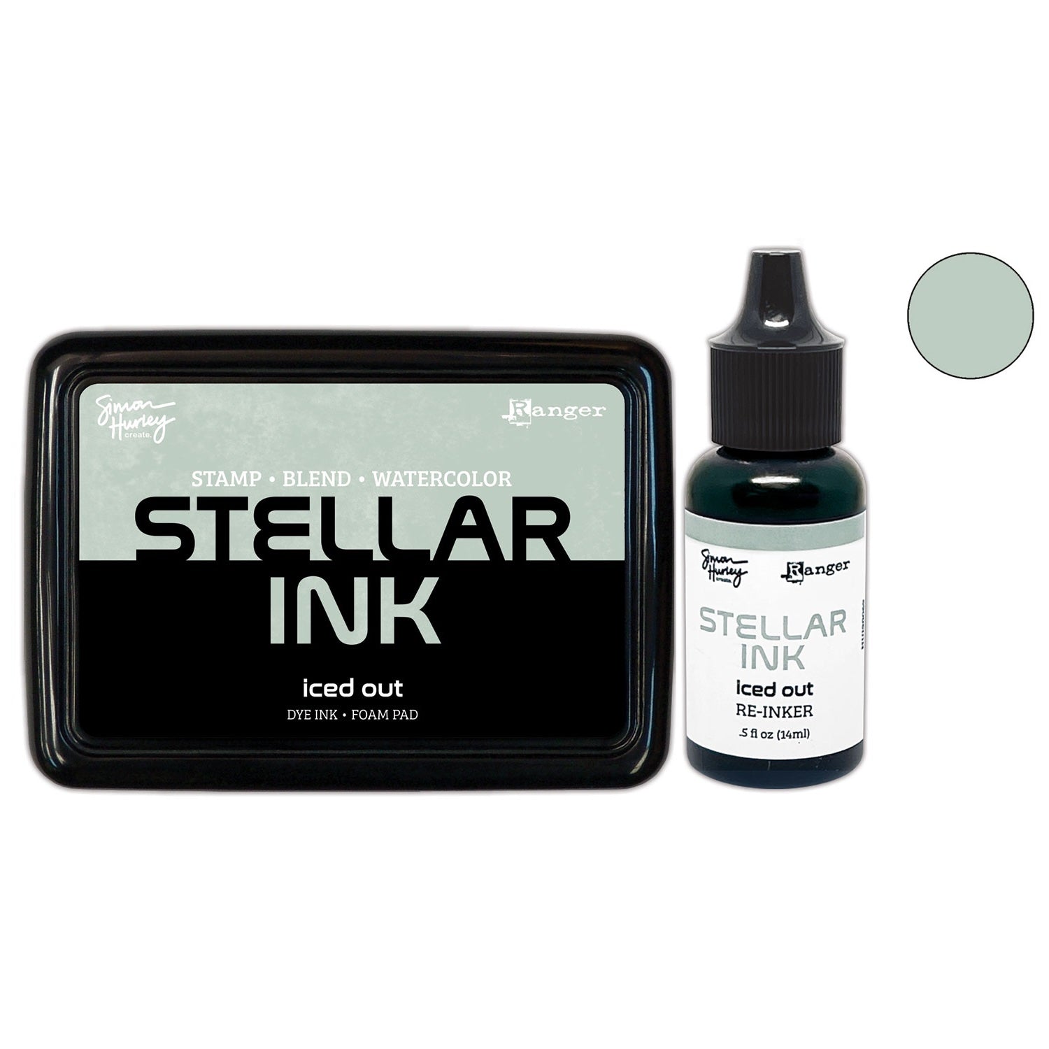 Ranger Simon Hurley Iced Out Stellar Ink Pad And Reinker Bundle