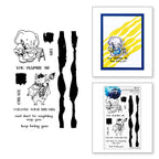 Ranger Simon Hurley Inspired Clear Stamps hur87977 Combo Image with Card