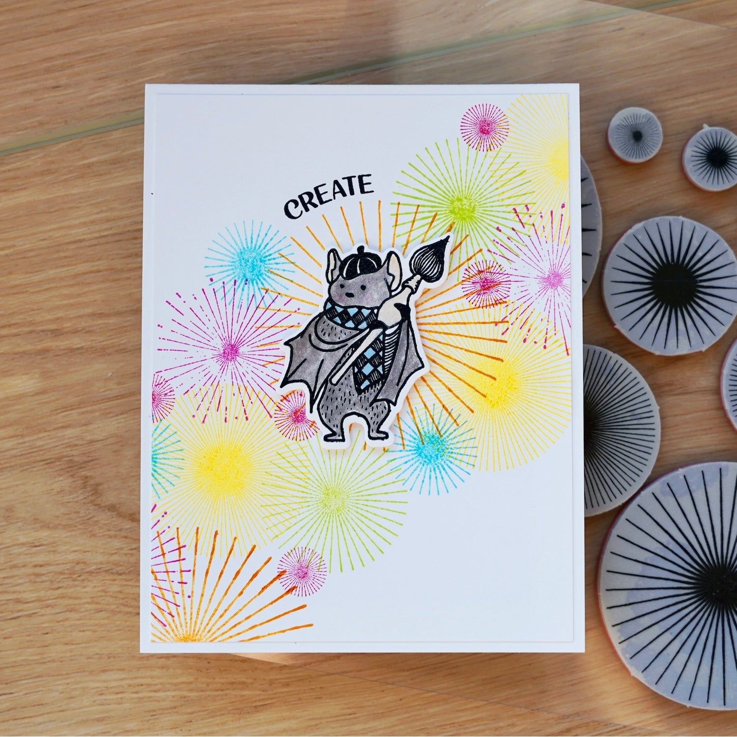 Ranger Simon Hurley Inspired Clear Stamps hur87977 Create Bat