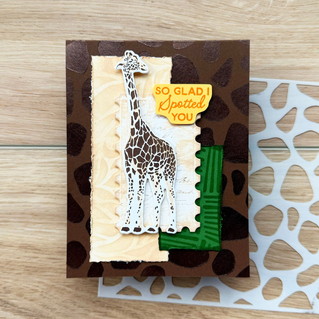 Ranger Simon Hurley Intertwined 6 x 6 Stencil hus91714 Giraffe Card