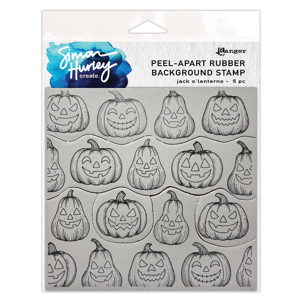 Ranger Simon Hurley Jack 'O Lanterns Cling Stamps And Stencils Bundle HUR94210 background stamp alone