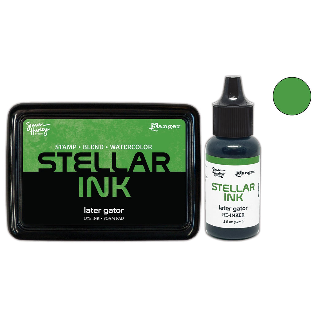 Ranger Simon Hurley Later Gator Stellar Ink Pad And Reinker Bundle