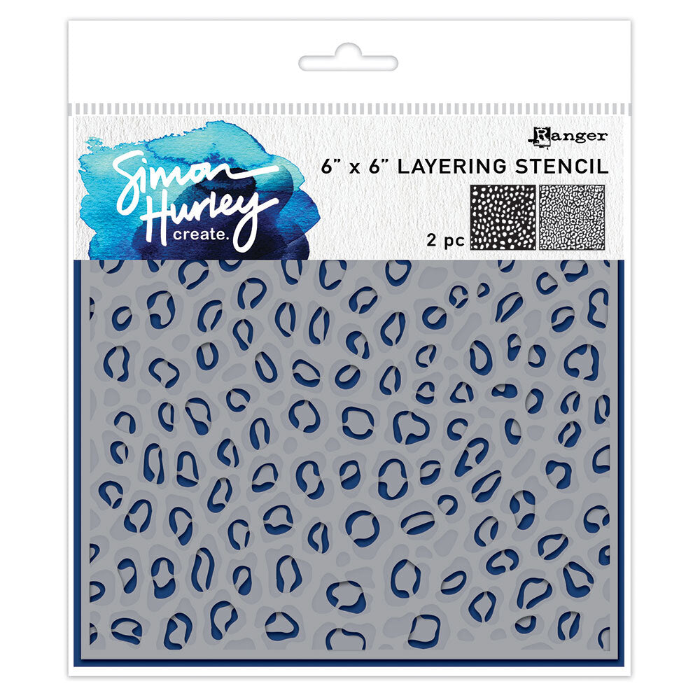 Ranger Simon Hurley Leopard 6 x 6 Stencils hus91691