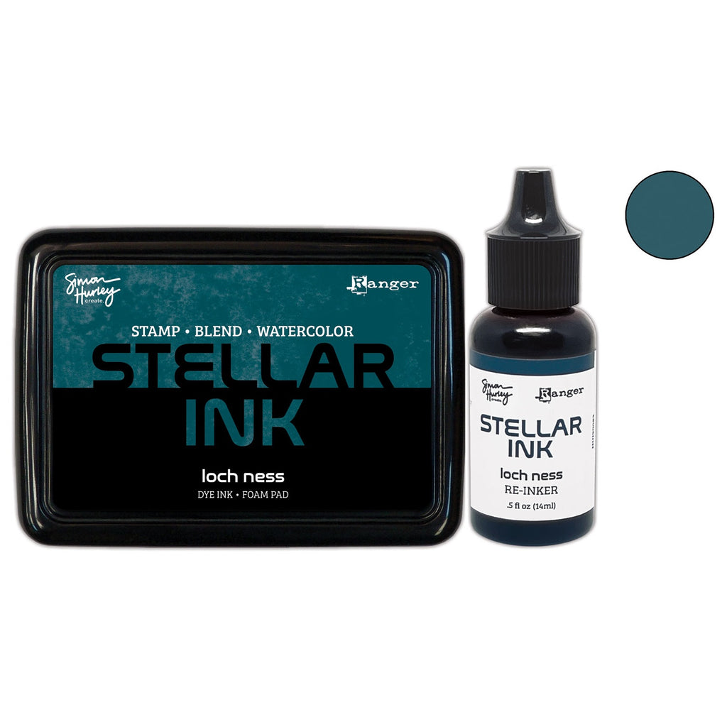 Ranger Simon Hurley Loch Ness Stellar Ink Pad And Reinker Bundle