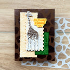 Ranger Simon Hurley Lush Leaves 6 x 6 Stencil hus91738 Giraffe Card