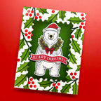 Ranger Simon Hurley Polar Friends Clear Stamps And Dies Bundle Beary Christmas Card