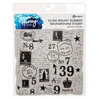 Ranger Simon Hurley Postal Collage Background Cling Stamp hur93565