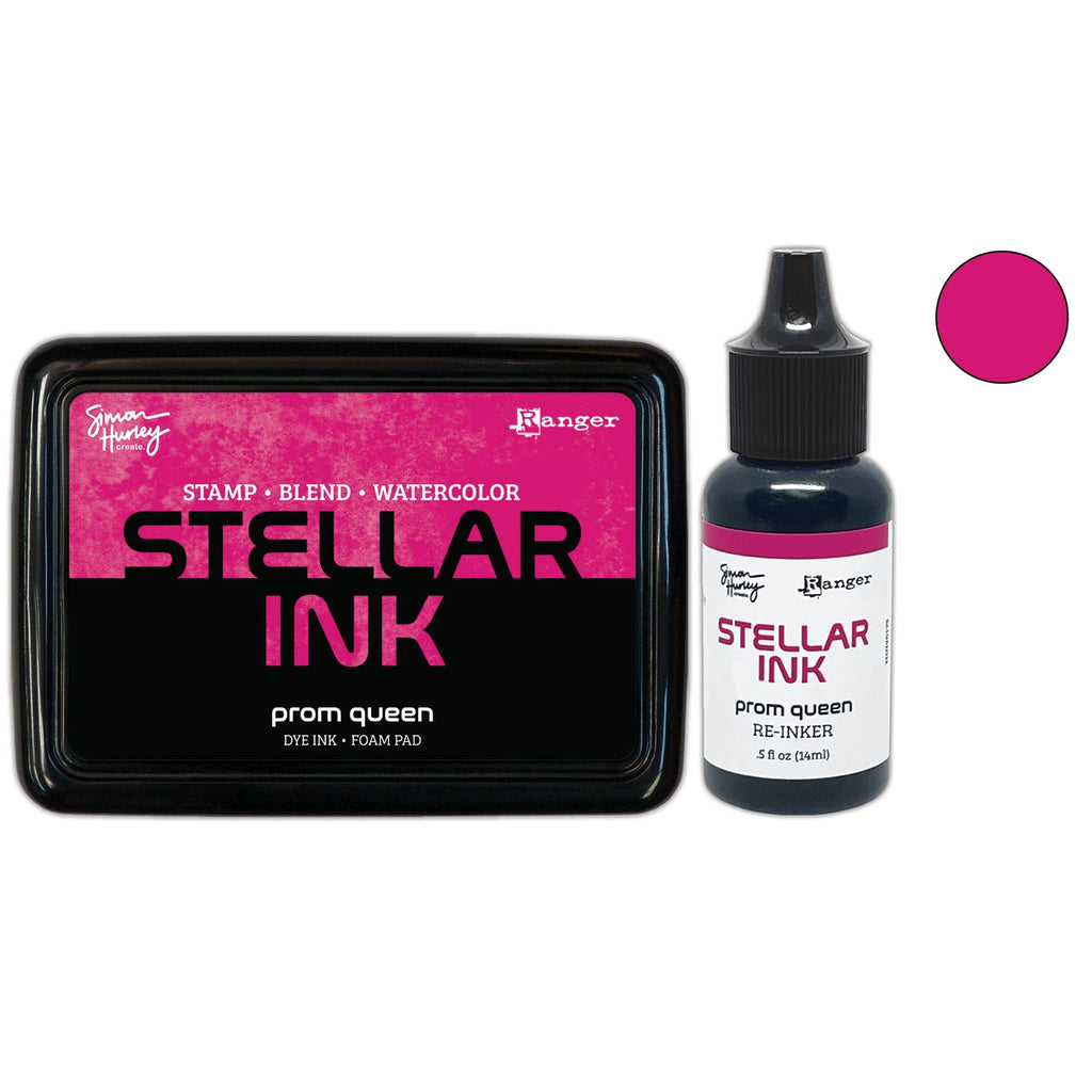 Ranger Simon Hurley Prom Queen Stellar Ink Pad And Reinker Bundle