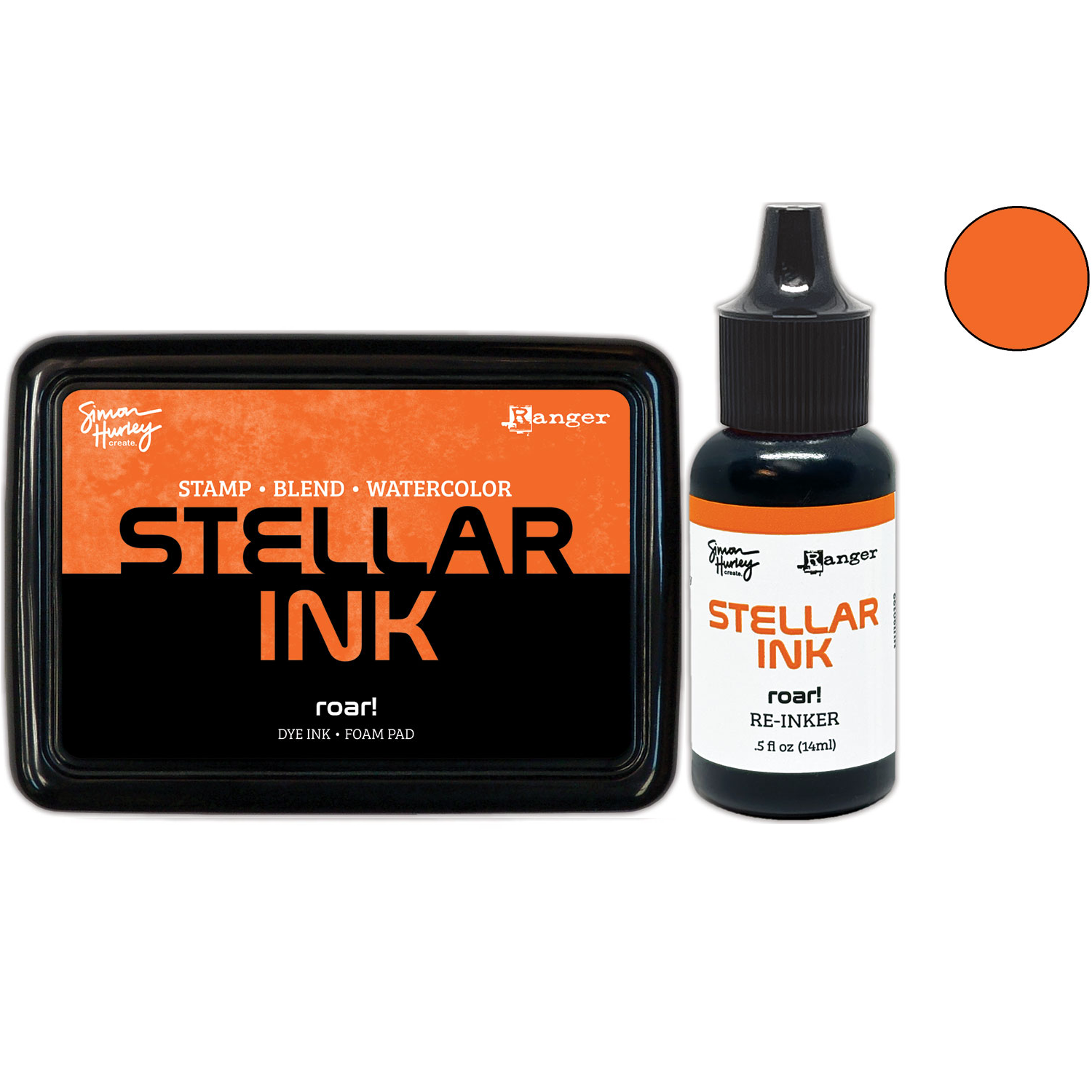Ranger Simon Hurley Roar Stellar Ink Pad And Reinker Bundle