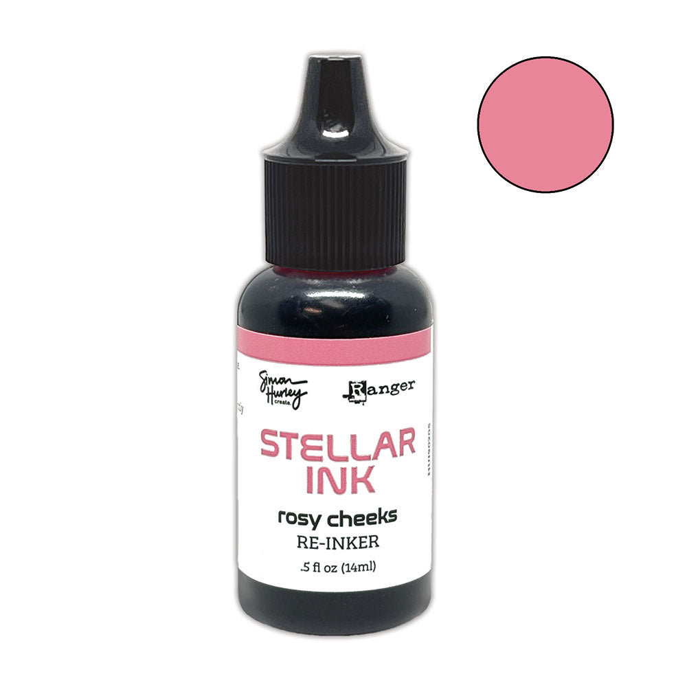 Ranger Simon Hurley Rosy Cheeks Stellar Ink Pad And Reinker Bundle Color Swatch