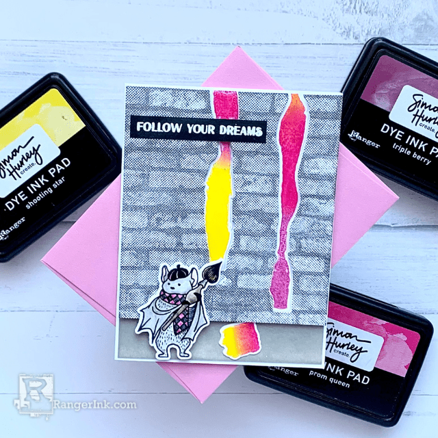 Ranger Simon Hurley Shooting Star Dye Ink Pad hup80077 Encouragement Card | color-code:ALT01