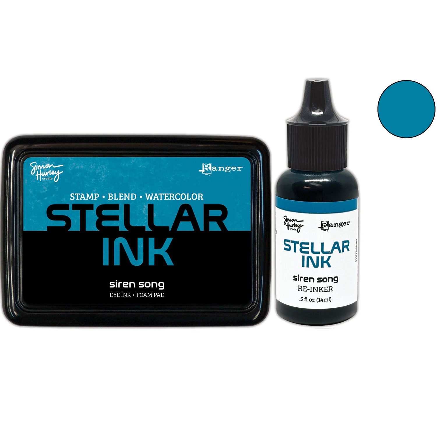 Ranger Simon Hurley Siren Song Stellar Ink Pad And Reinker Bundle