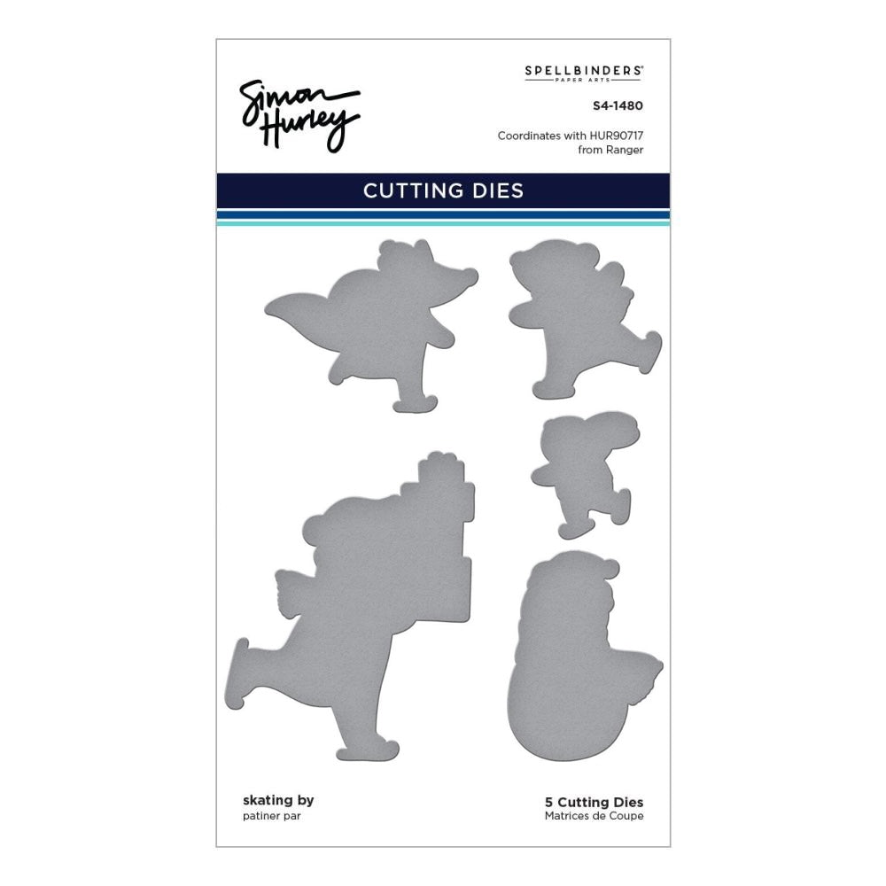 Ranger Simon Hurley Skating By Clear Stamps And Dies Bundle s4-1480 dies