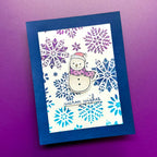 Ranger Simon Hurley Skating By Clear Stamps hur90717 Warm Wishes Card
