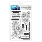 Ranger Simon Hurley Sketched Peonies Clear Stamps hur93589