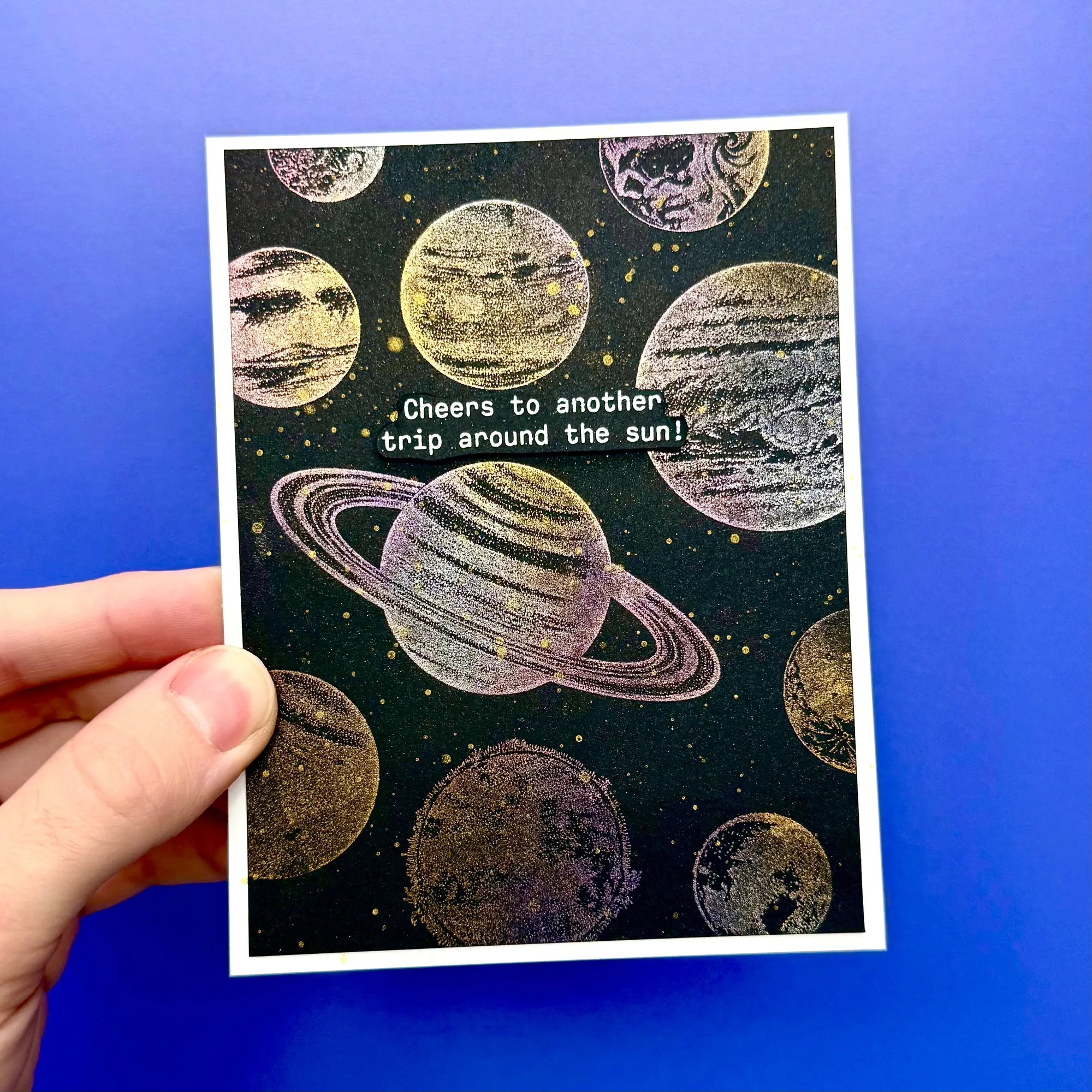 Ranger Simon Hurley Space Friends Clear Stamps hur88769 Planets Card