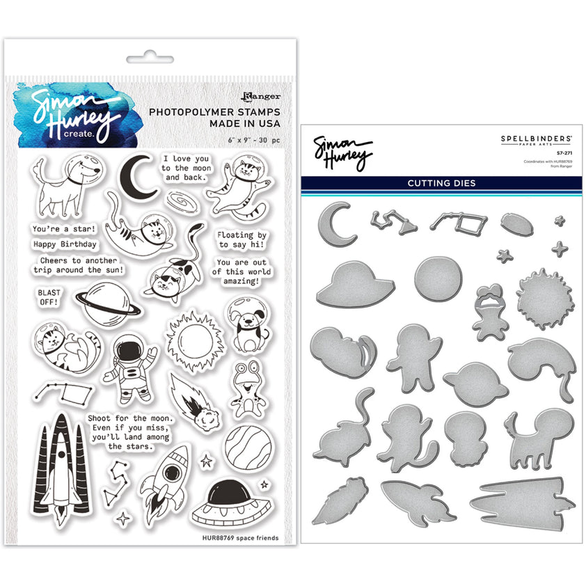 Ranger Simon Hurley Space Friends Stamps And Dies Bundle – Simon Says Stamp