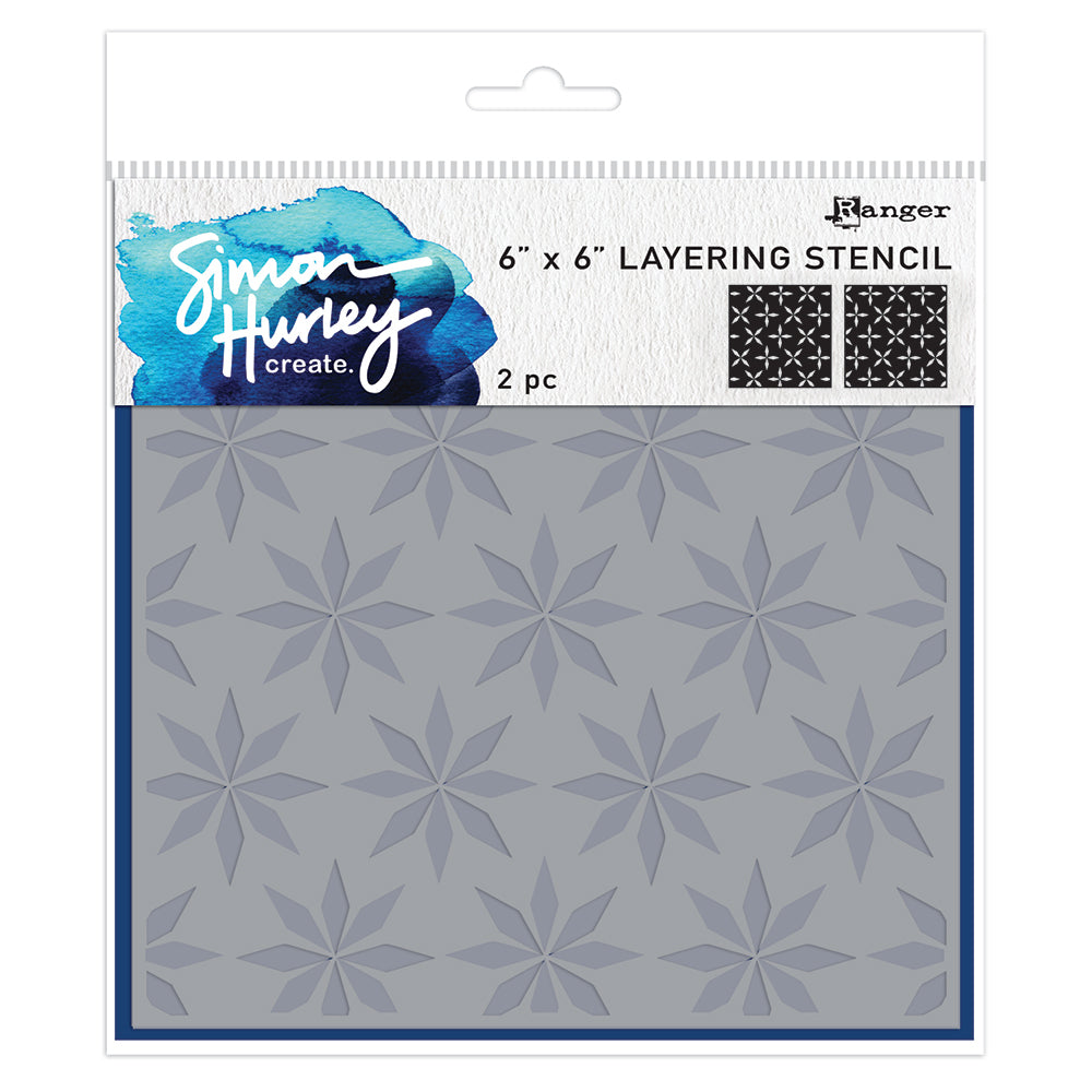 Ranger Simon Hurley Spiral Stars 6 x 6 Stencils hus86710