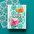 Ranger Simon Hurley Star Tile Stencils hus87892 Butterfly Hello Card