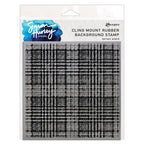 Ranger Simon Hurley Tartan Plaid Cling Stamp hur92773