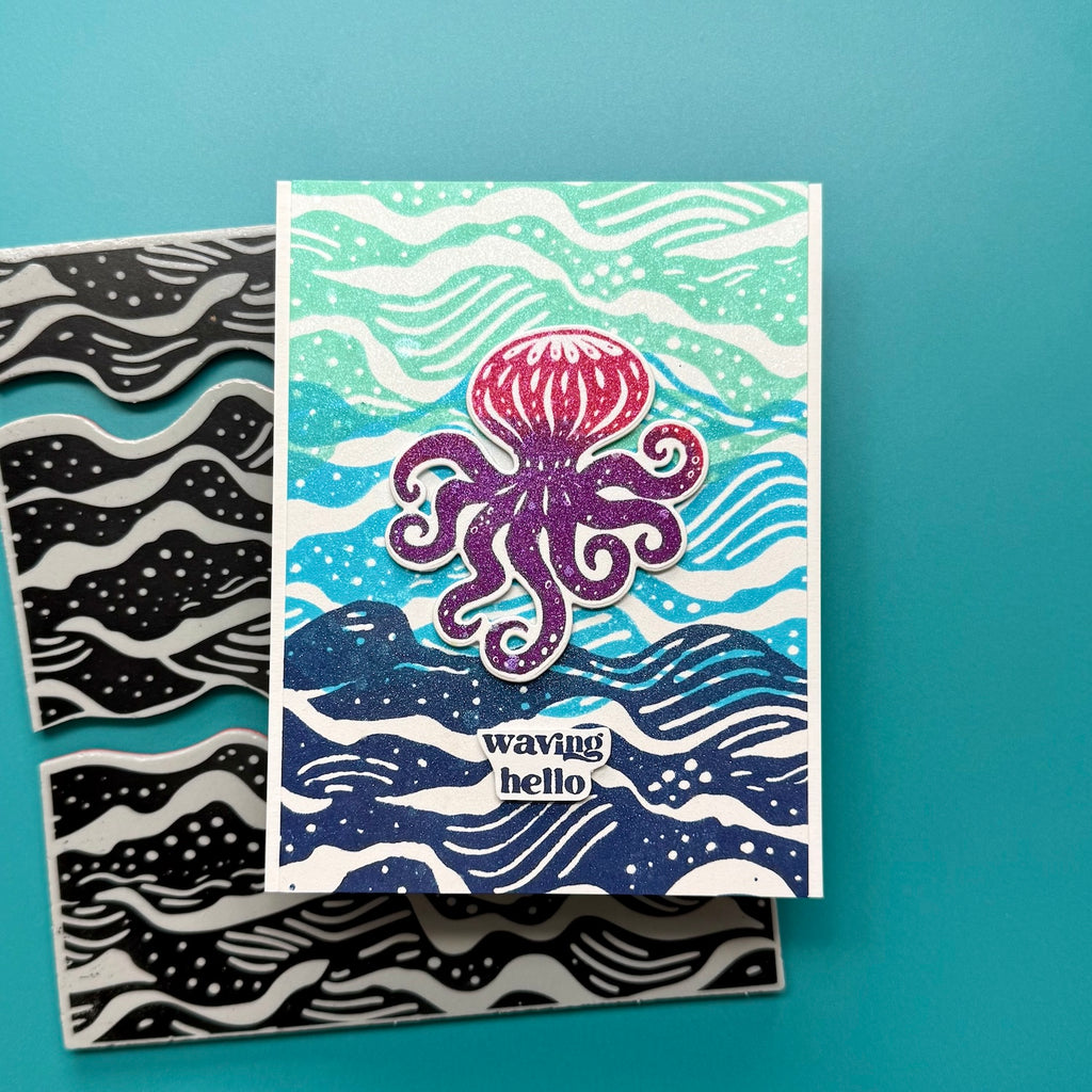 Ranger Simon Hurley Under The Sea Clear Stamps hur90649 Octopus card