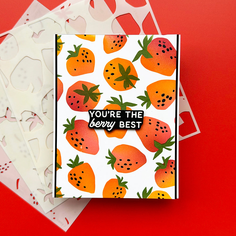 Ranger Simon Hurley Very Berry 6 x 6 Stencils hus88820 You're The Best Card
