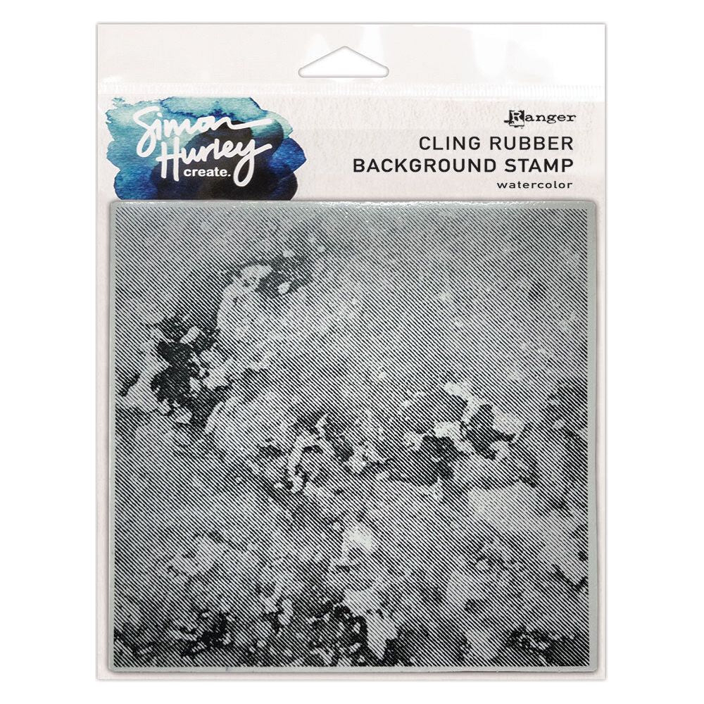 Ranger Simon Hurley Watercolor Background Cling Stamp hur87939
