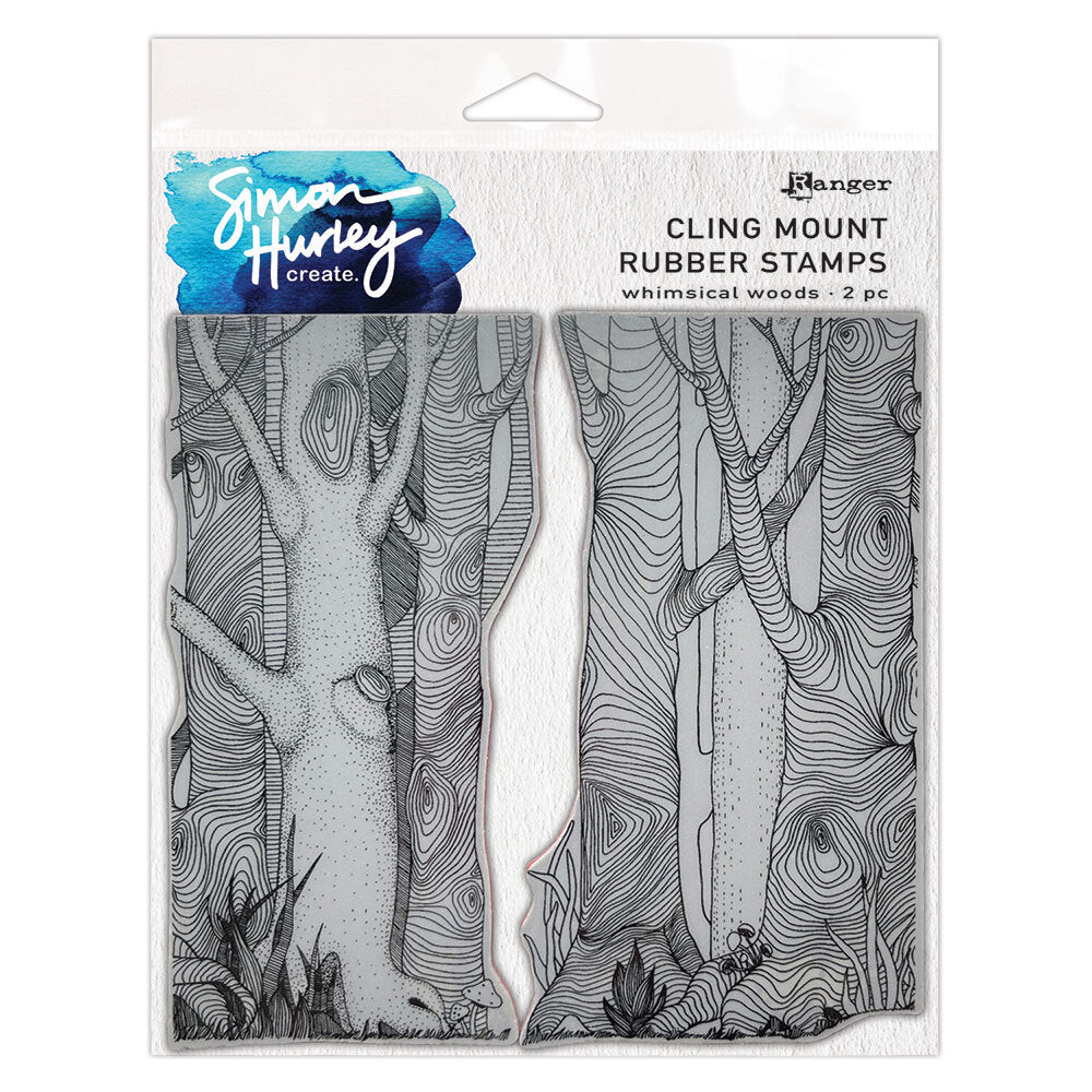 Ranger Simon Hurley Whimsical Woods Cling Stamps hur87960