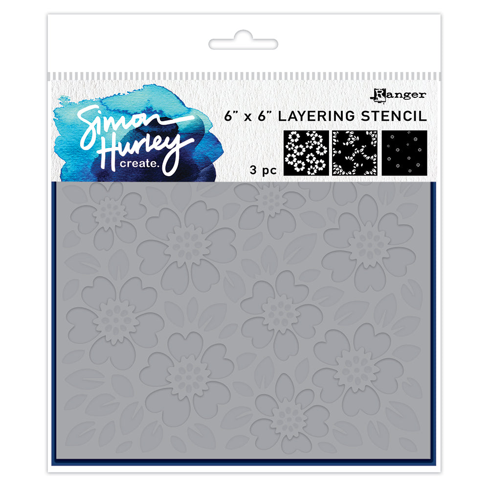 Ranger Simon Hurley Whimsy Flowers Stencils hus94562