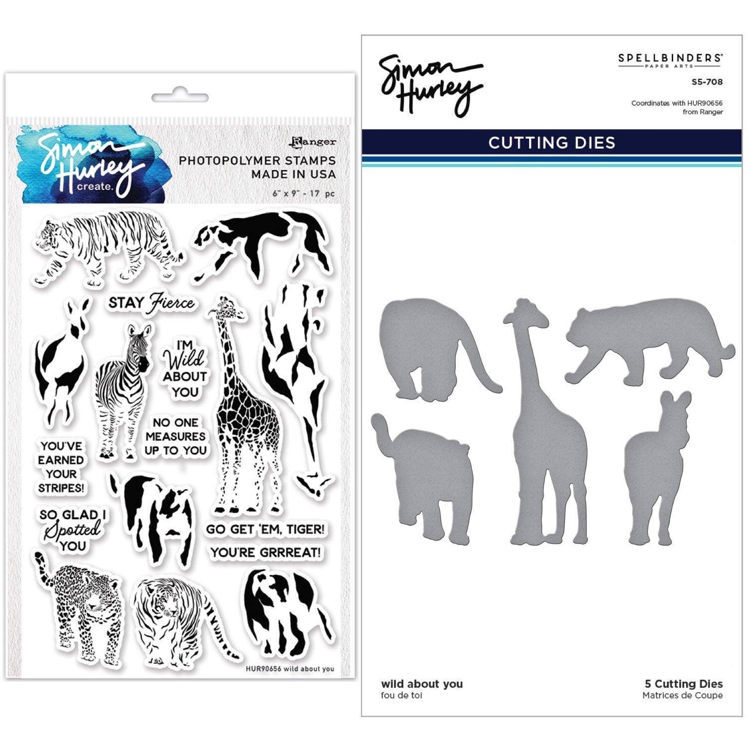 Ranger Simon Hurley Wild About You Clear Stamps And Dies Bundle