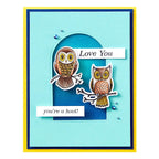 Ranger Simon Hurley Woodland Wildlife Clear Stamps And Dies Bundle Card Sample Love You You're A Hoot