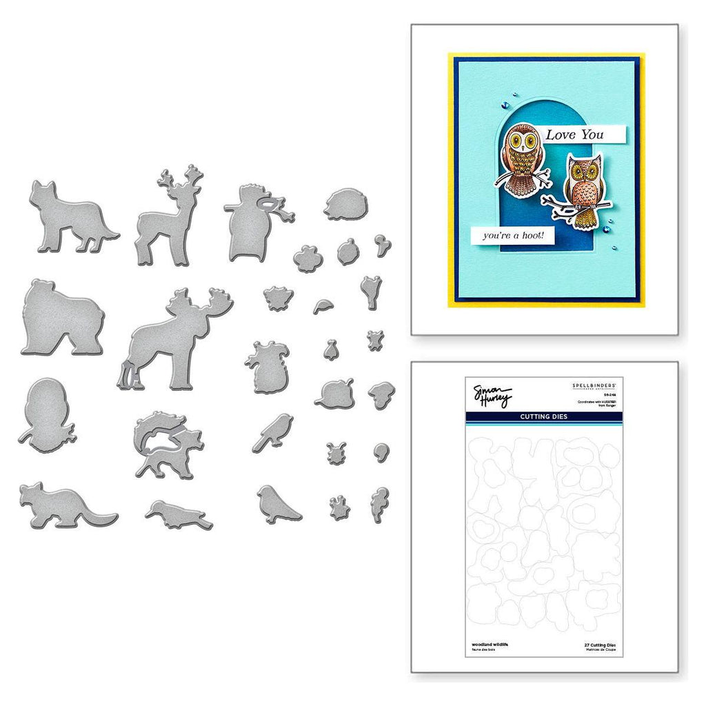Ranger Simon Hurley Woodland Wildlife Clear Stamps And Dies Bundle Wafer Thin Combo