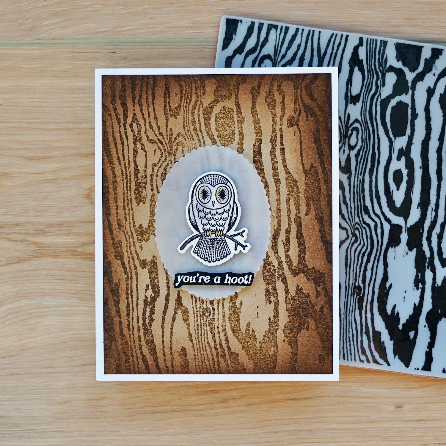 Ranger Simon Hurley Woodland Wildlife Clear Stamps hur87991 Hoot