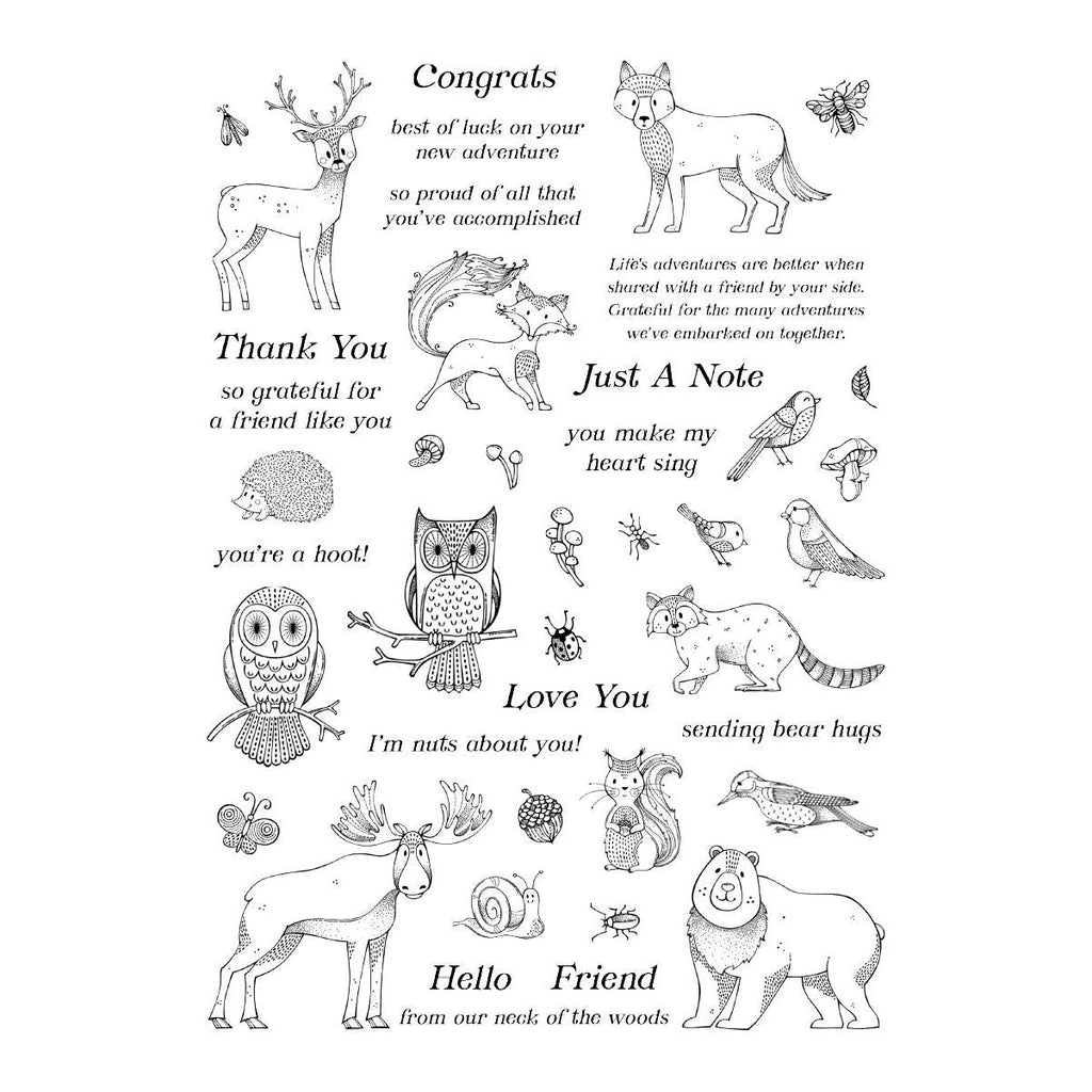 Ranger Simon Hurley Woodland Wildlife Clear Stamps hur87991 Out of Package