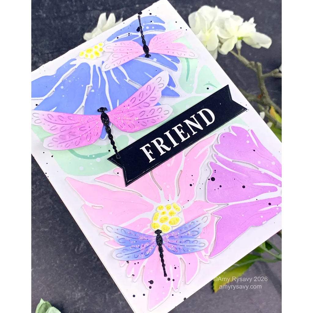 Ranger Stickles Black Diamond Glitter Glue SGG15123 Friendly Blossoms Card | color-code:ALT01