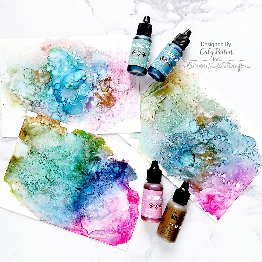 Tim Holtz Alcohol Ink Summer 2024 Set Of 10 Ranger Bundle Colorful Clouds Cards | color-code:ALT02