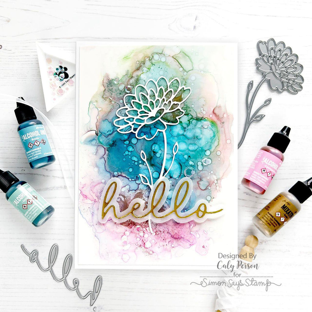 Tim Holtz Alcohol Ink Summer 2024 Set Of 10 Ranger Bundle Floral Hello Card | color-code:ALT04