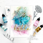 Tim Holtz Alcohol Ink Set Of 9 Ranger Bundle Floral Hello Card | color-code:ALT04