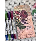 Ranger Tim Holtz Distress Crayon Aged Mahogany tdb52173 Ten Ways to Use | color-code:ALT03