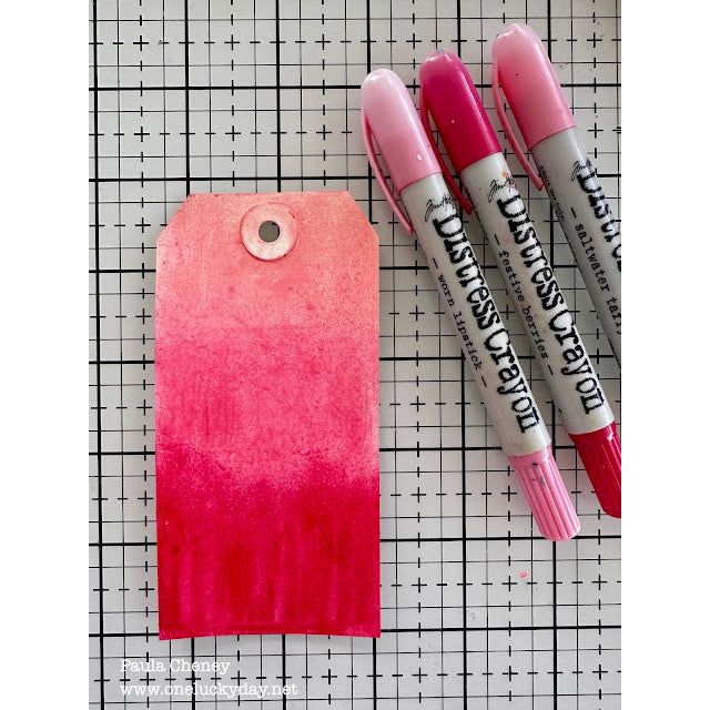 Ranger Tim Holtz Distress Crayon Festive Berries TDB49586 Layering Tags | color-code:ALT01