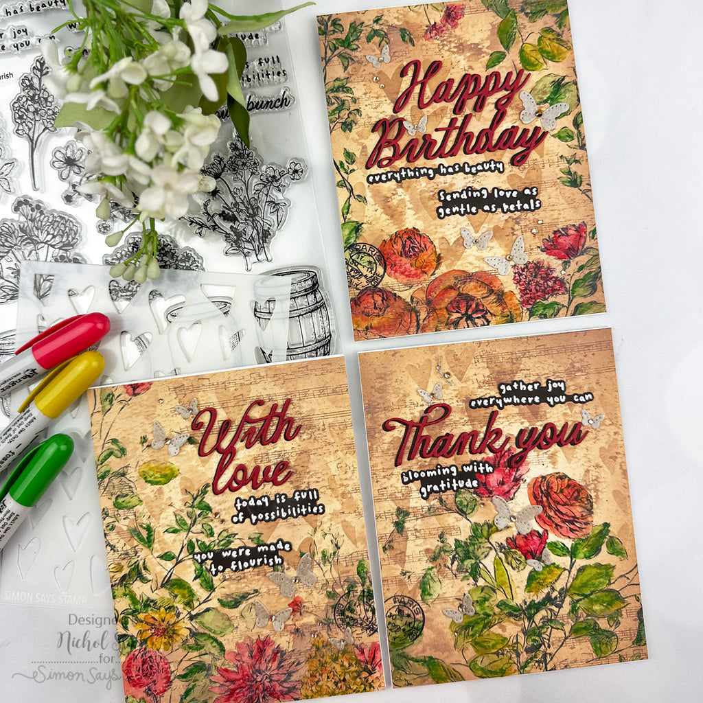 Ranger Tim Holtz Distress Crayon Festive Berries TDB49586 Vintage Background Cards | color-code:ALT03