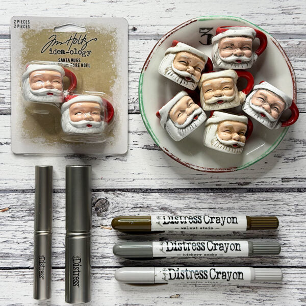 Ranger Tim Holtz Distress Crayon Hickory Smoke TDB49685 Santa Mugs | color-code:ALT02