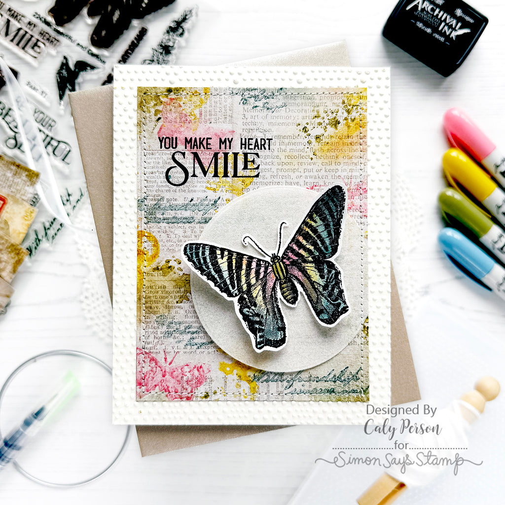 Ranger Tim Holtz Distress Crayon Peeled Paint TDB49623 Beautiful Butterfly Card | color-code:ALT04