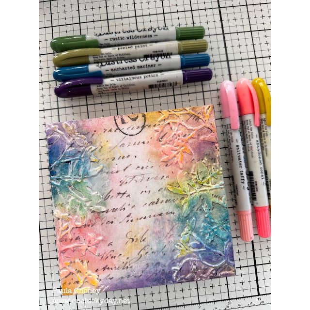 Ranger Tim Holtz Distress Crayon Peeled Paint TDB49623 Ten Ways to Use | color-code:ALT01