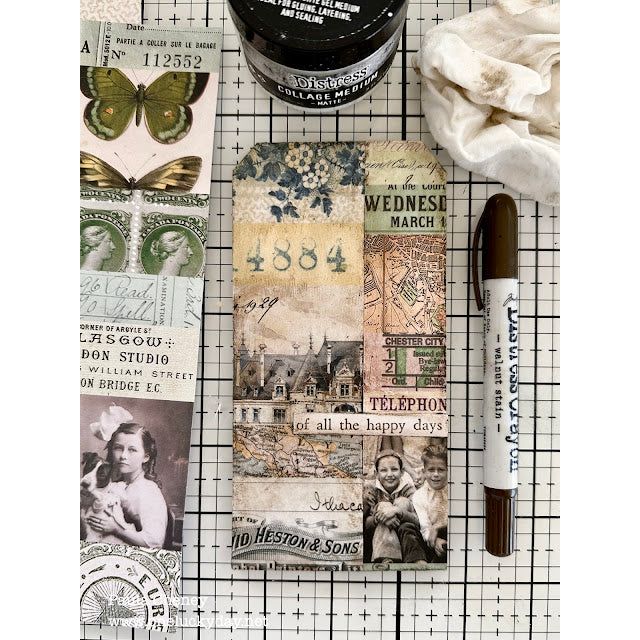 Ranger Tim Holtz Distress Crayon Walnut Stain TDB49654 Ten Ways to Use | color-code:ALT13